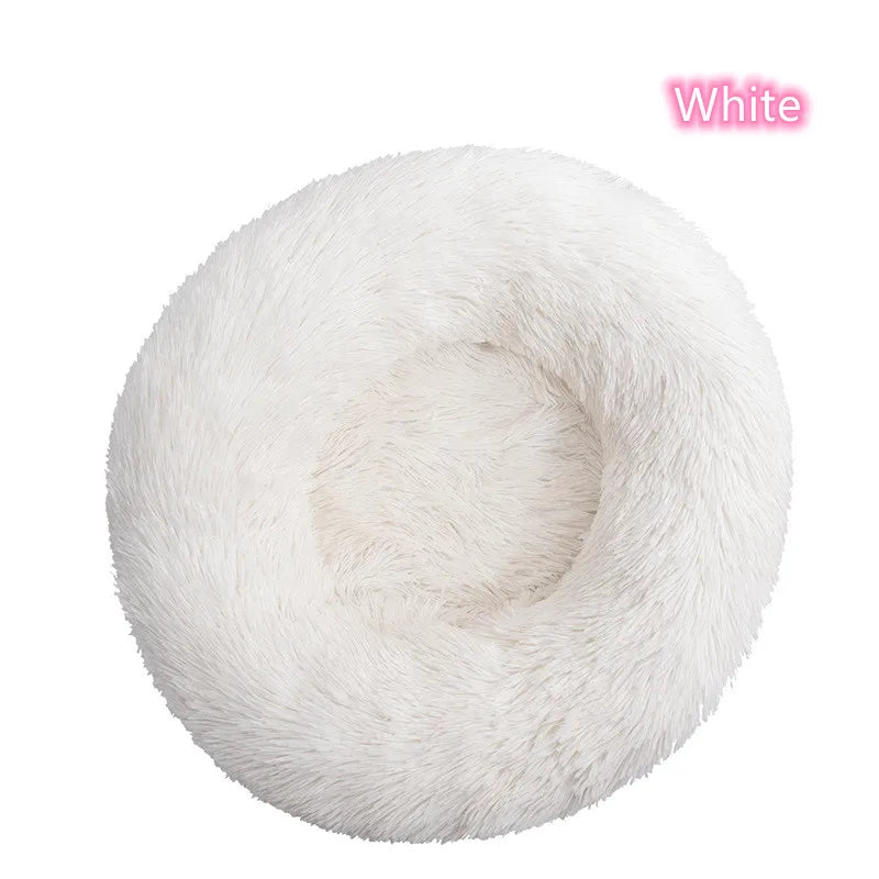 Lit Pour Chat Super Doux En Peluche, Lavable, Pleine Taille, Lit Calme, Beignet, Artefact De Couchage Confortable, Adapté À L'Hiver