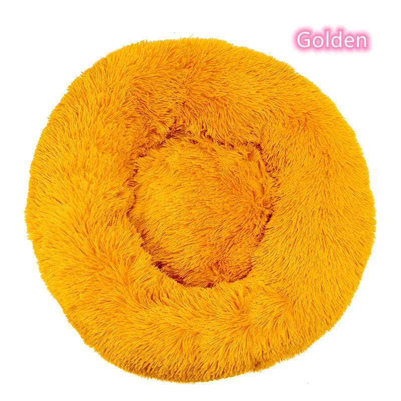 Lit Pour Chat Super Doux En Peluche, Lavable, Pleine Taille, Lit Calme, Beignet, Artefact De Couchage Confortable, Adapté À L'Hiver