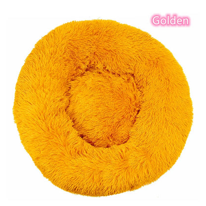 Lit Pour Chat Super Doux En Peluche, Lavable, Pleine Taille, Lit Calme, Beignet, Artefact De Couchage Confortable, Adapté À L'Hiver