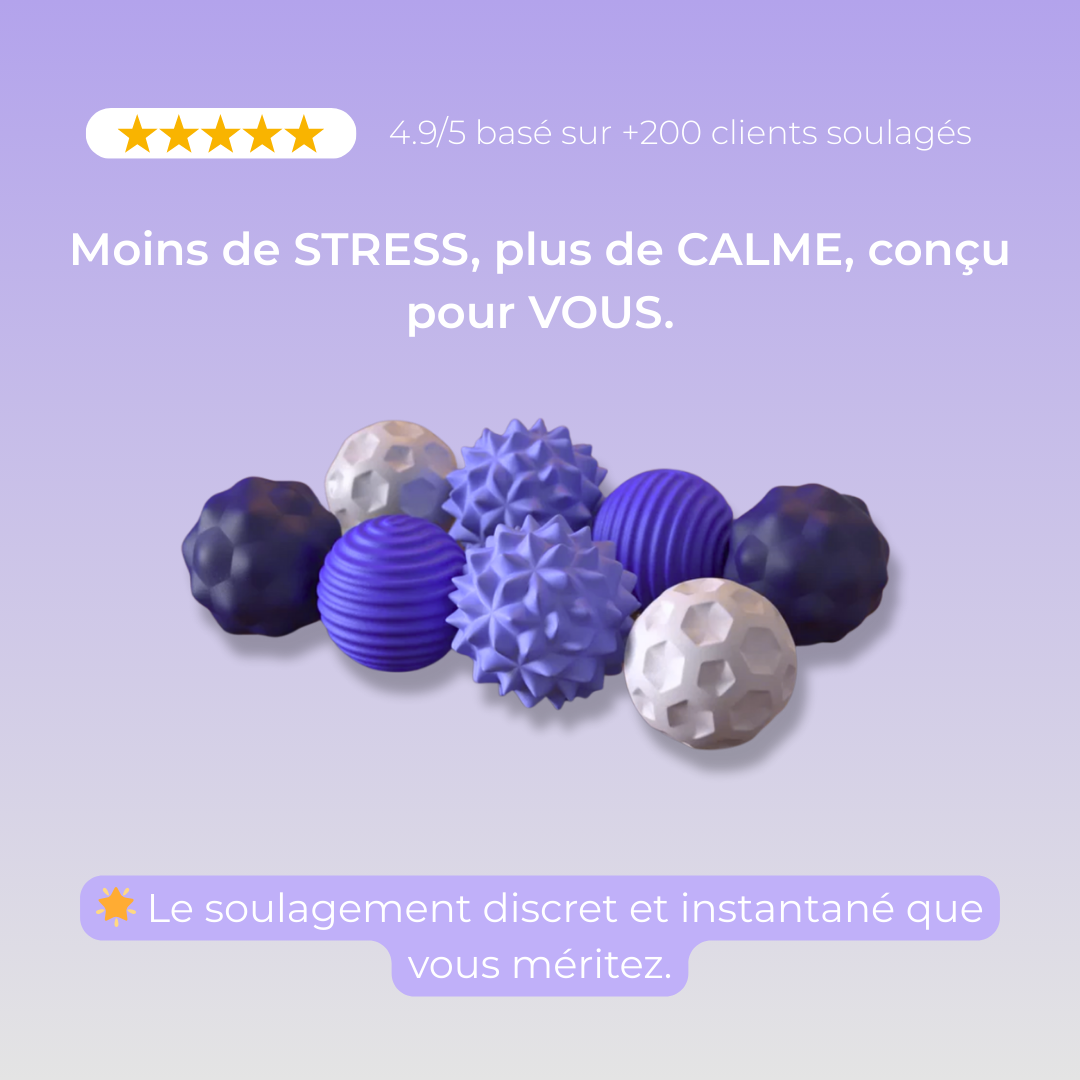 Votre secret anti-stress discret : les balles silencieuses pour un calme instantané.