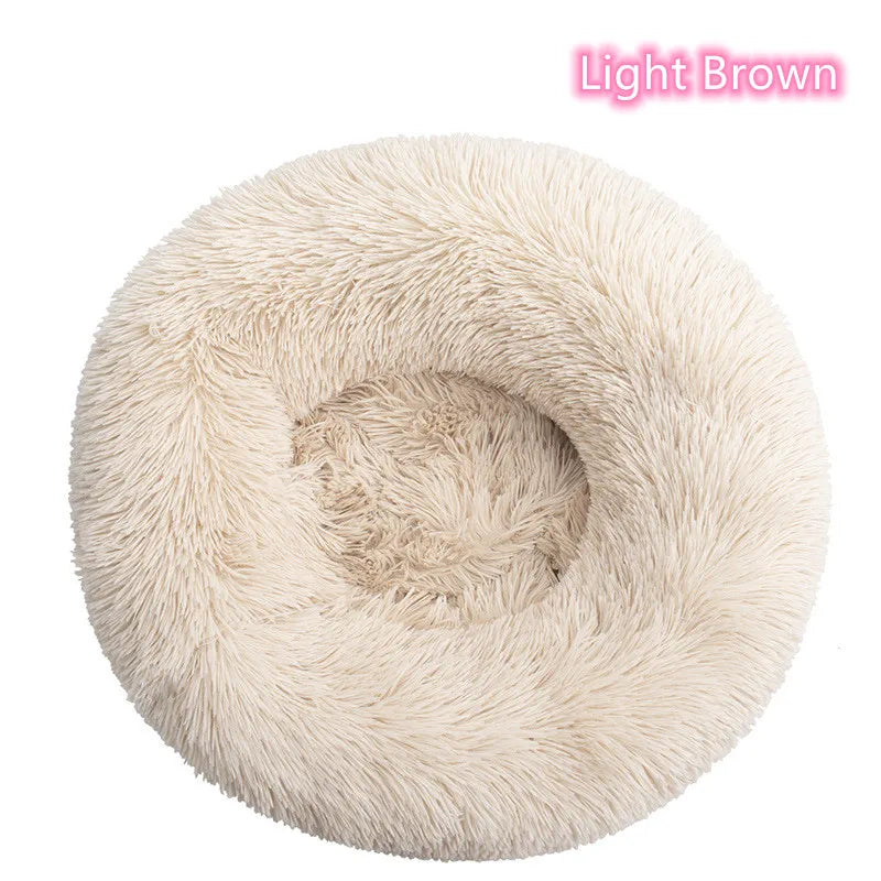 Lit Pour Chat Super Doux En Peluche, Lavable, Pleine Taille, Lit Calme, Beignet, Artefact De Couchage Confortable, Adapté À L'Hiver