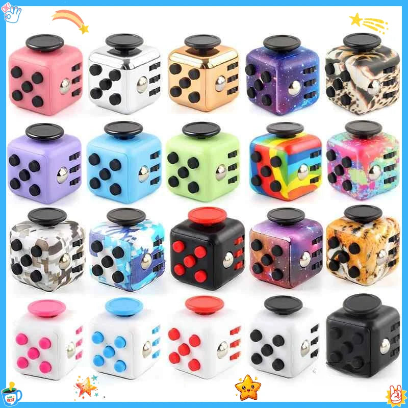 Jouet Anti-Stress Fidget Cube 6 En 1, 3.4Cm 40G, Outil De Décompression Spinner À Main Pour Tdah, Autisme, Anxiété, Soulagement Du Stress, Enfants Et Adultes