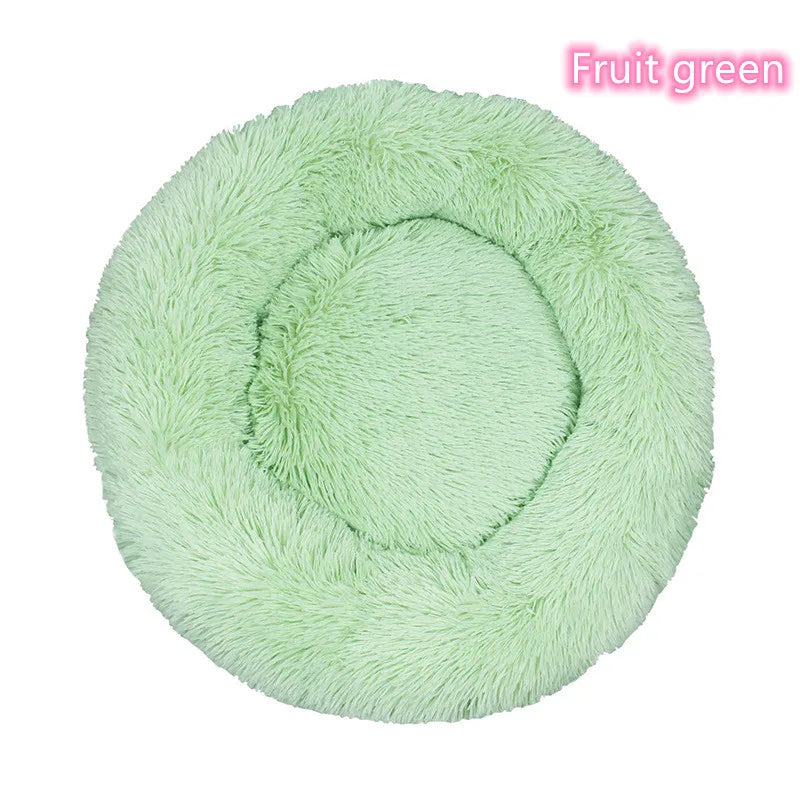 Lit Pour Chat Super Doux En Peluche, Lavable, Pleine Taille, Lit Calme, Beignet, Artefact De Couchage Confortable, Adapté À L'Hiver