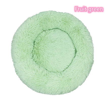 Lit Pour Chat Super Doux En Peluche, Lavable, Pleine Taille, Lit Calme, Beignet, Artefact De Couchage Confortable, Adapté À L'Hiver