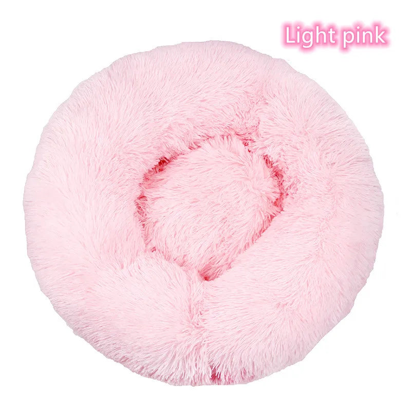 Lit Pour Chat Super Doux En Peluche, Lavable, Pleine Taille, Lit Calme, Beignet, Artefact De Couchage Confortable, Adapté À L'Hiver