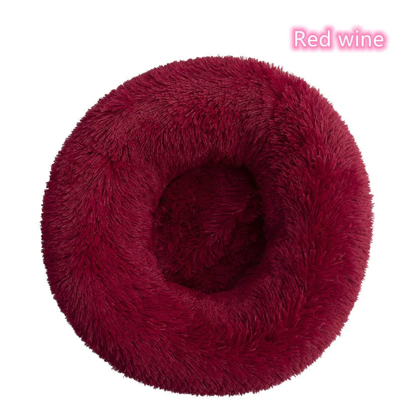 Lit Pour Chat Super Doux En Peluche, Lavable, Pleine Taille, Lit Calme, Beignet, Artefact De Couchage Confortable, Adapté À L'Hiver