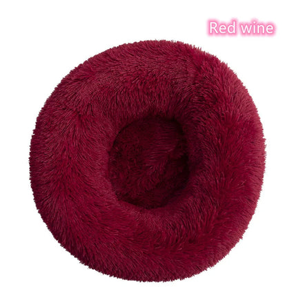 Lit Pour Chat Super Doux En Peluche, Lavable, Pleine Taille, Lit Calme, Beignet, Artefact De Couchage Confortable, Adapté À L'Hiver