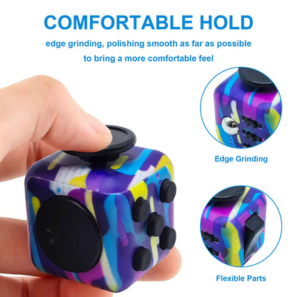 Jouet Anti-Stress Fidget Cube 6 En 1, 3.4Cm 40G, Outil De Décompression Spinner À Main Pour Tdah, Autisme, Anxiété, Soulagement Du Stress, Enfants Et Adultes
