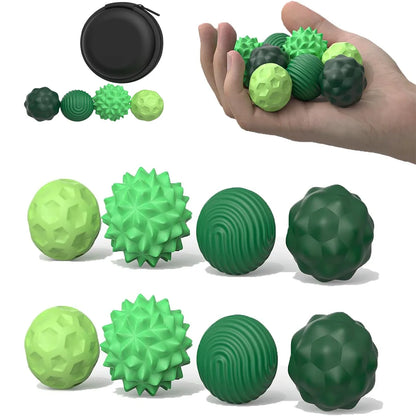 Fidget Toys Magnetic Stress Balls for Adults Silicone Stress Relief Sensory Toy Finger Toy for Office Decoration 4 Fun Textures