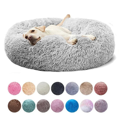 Lit Pour Chat Super Doux En Peluche, Lavable, Pleine Taille, Lit Calme, Beignet, Artefact De Couchage Confortable, Adapté À L'Hiver