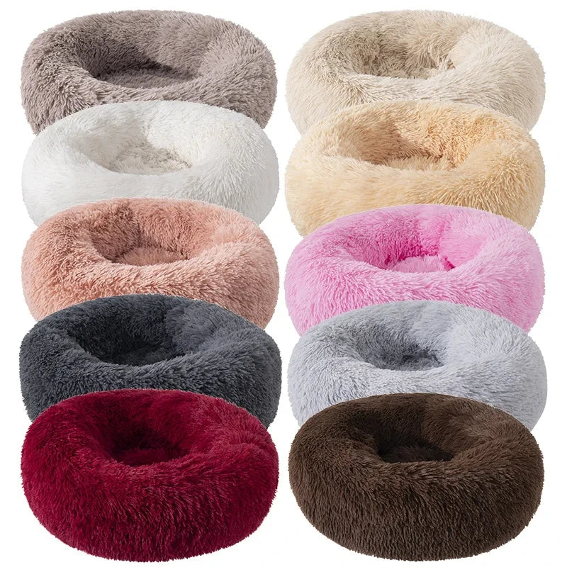 Lit Pour Chat Super Doux En Peluche, Lavable, Pleine Taille, Lit Calme, Beignet, Artefact De Couchage Confortable, Adapté À L'Hiver