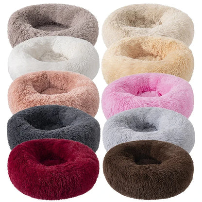 Lit Pour Chat Super Doux En Peluche, Lavable, Pleine Taille, Lit Calme, Beignet, Artefact De Couchage Confortable, Adapté À L'Hiver