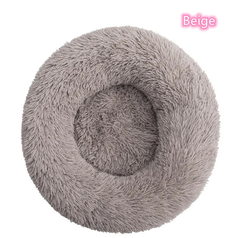 Lit Pour Chat Super Doux En Peluche, Lavable, Pleine Taille, Lit Calme, Beignet, Artefact De Couchage Confortable, Adapté À L'Hiver