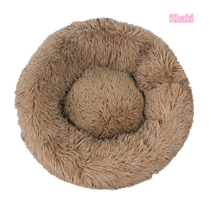 Lit Pour Chat Super Doux En Peluche, Lavable, Pleine Taille, Lit Calme, Beignet, Artefact De Couchage Confortable, Adapté À L'Hiver