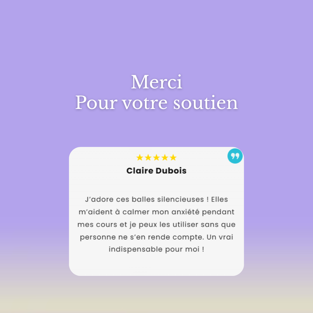 Votre secret anti-stress discret : les balles silencieuses pour un calme instantané.