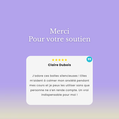 Votre secret anti-stress discret : les balles silencieuses pour un calme instantané.